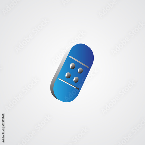 Blue 3d Band Aid illustration