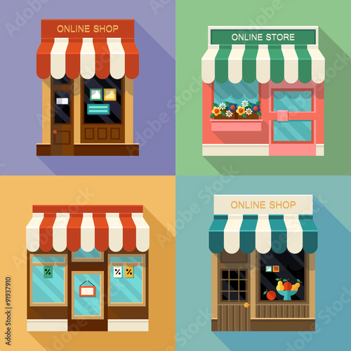 Online shops icons