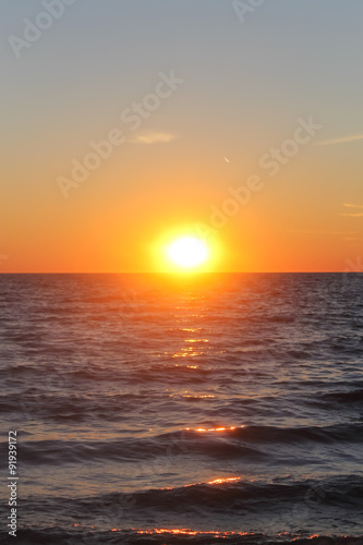 Fototapeta Naklejka Na Ścianę i Meble -  Summer sunset under sea