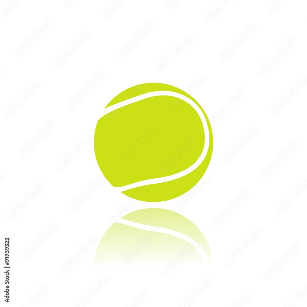 Icono pelota de tenis color reflejo