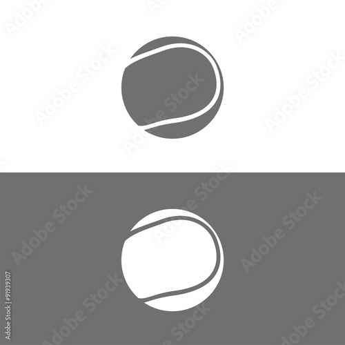 Icono pelota de tenis BN