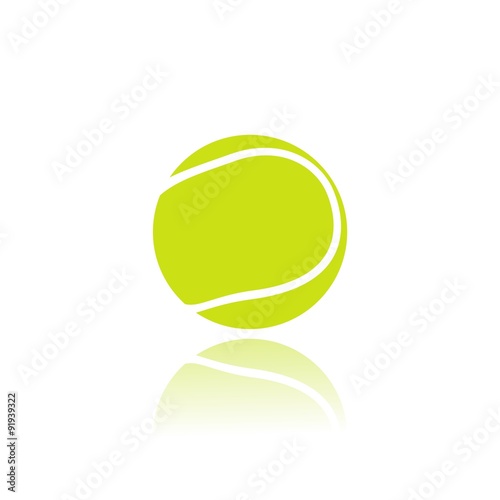 Icono pelota de tenis color reflejo