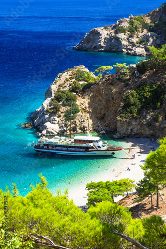 turquoise beaches of Greece - impressive Apella in Karpathos island photo