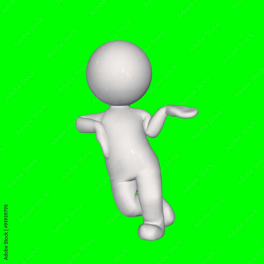 3D people - lean 4 - green screen 3D people - lean 4 - green screen