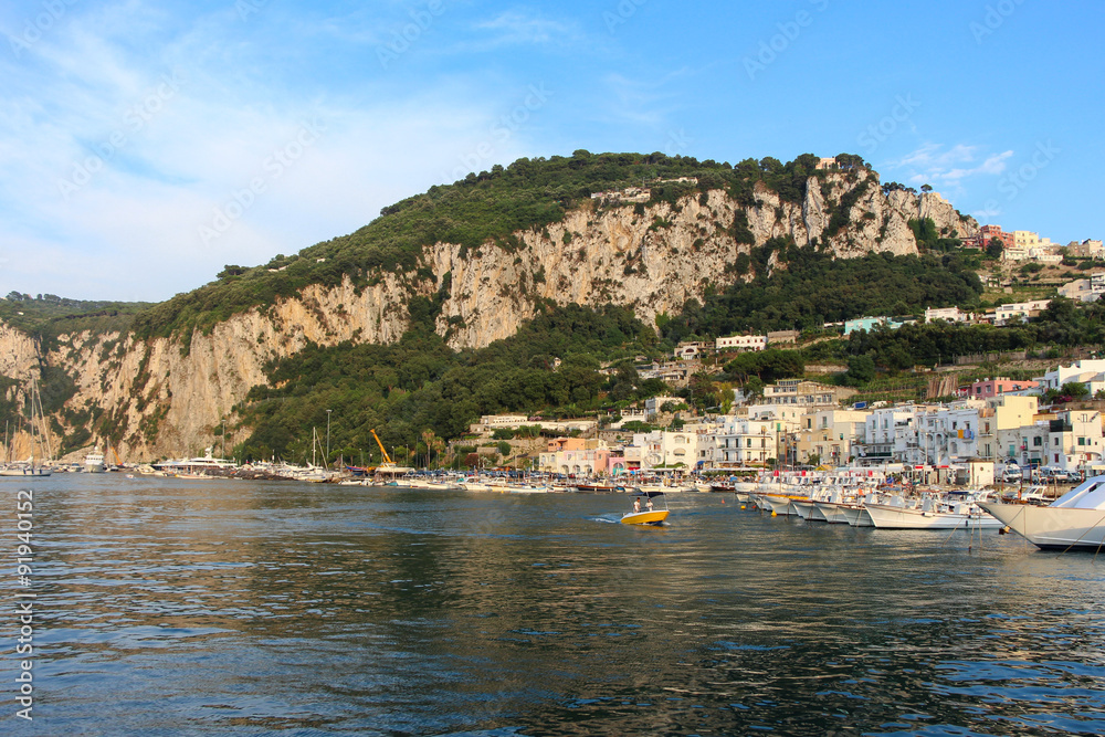 Rocky shore of the island of Capri Rocky shore of the island of Capri