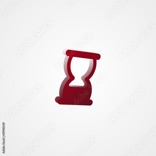 Hourglass Red 3d  illustration