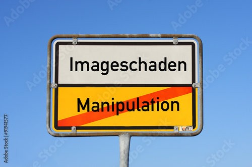 Schild Imageschaden 