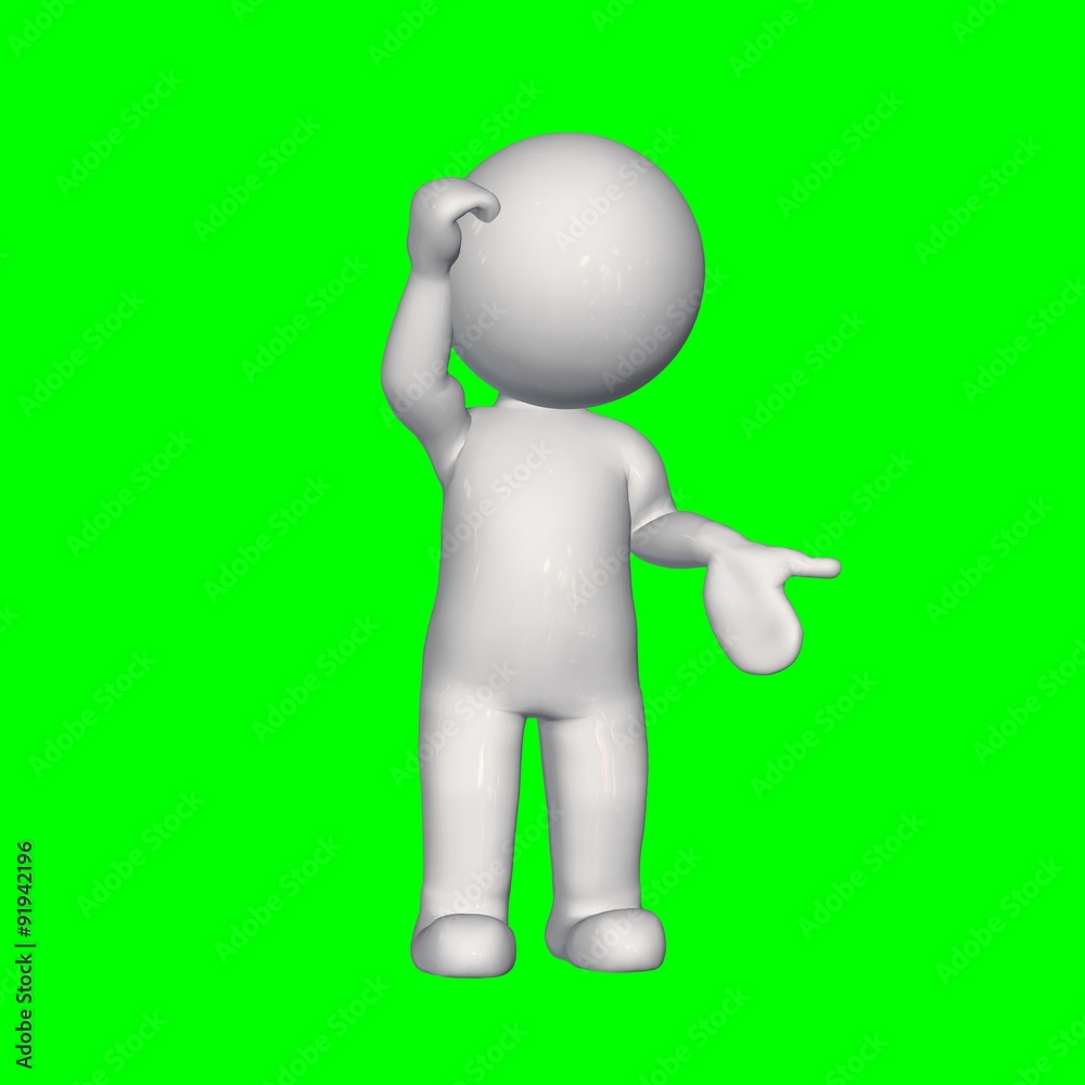 3D people - explain 2 - green screen 3D people - explain 2 - green screen