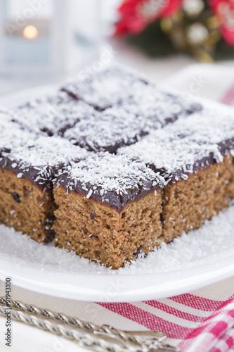 Coconut cubes for New Year'a Day
