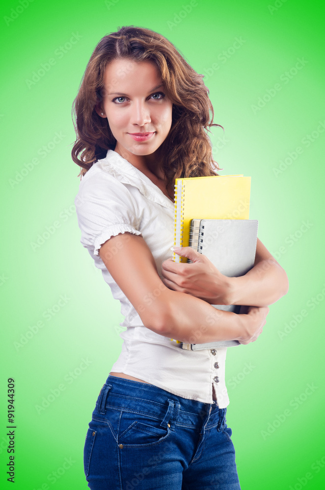 Young student isolated on the white Young student isolated on the white