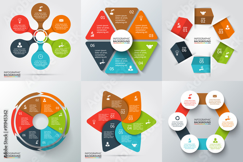Vector elements for infographic.