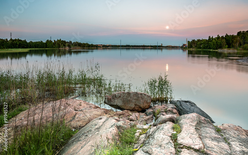 Obraz na płótnie Sunset time in Seurasaari Helsinki w salonie