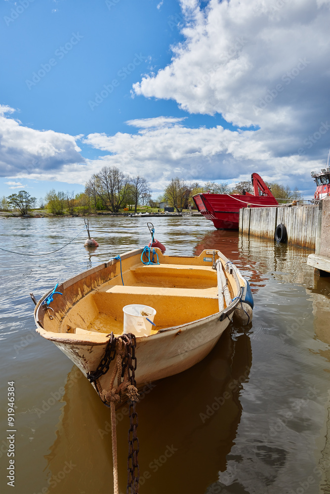 Rowing Boat in Helsinki on a beautiful summer day
