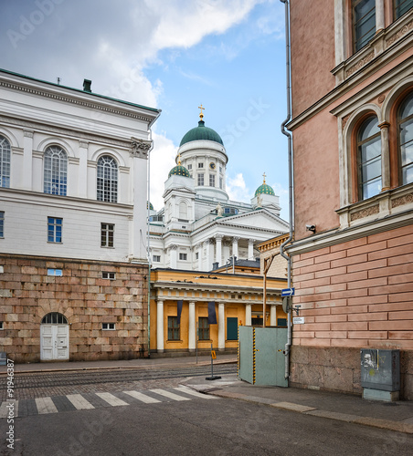 Obraz na płótnie Helsinki Cathedral on summer day w salonie