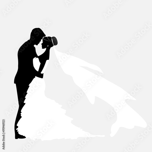 Bride And Groom Silhouette Wedding
