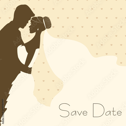 Bride And Groom in Vintage Style