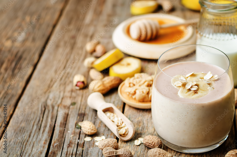 banana oat peanut butter smoothies banana oat peanut butter smoothies