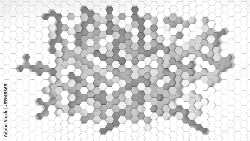 3d hexagonal background