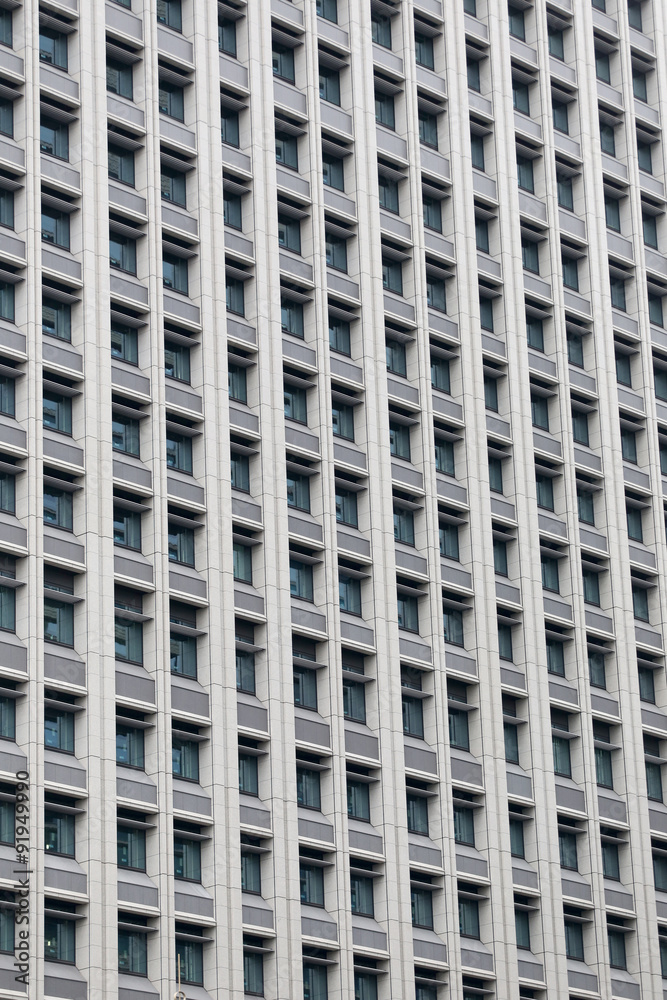 Windows of Modern Business Office Building in downtown.