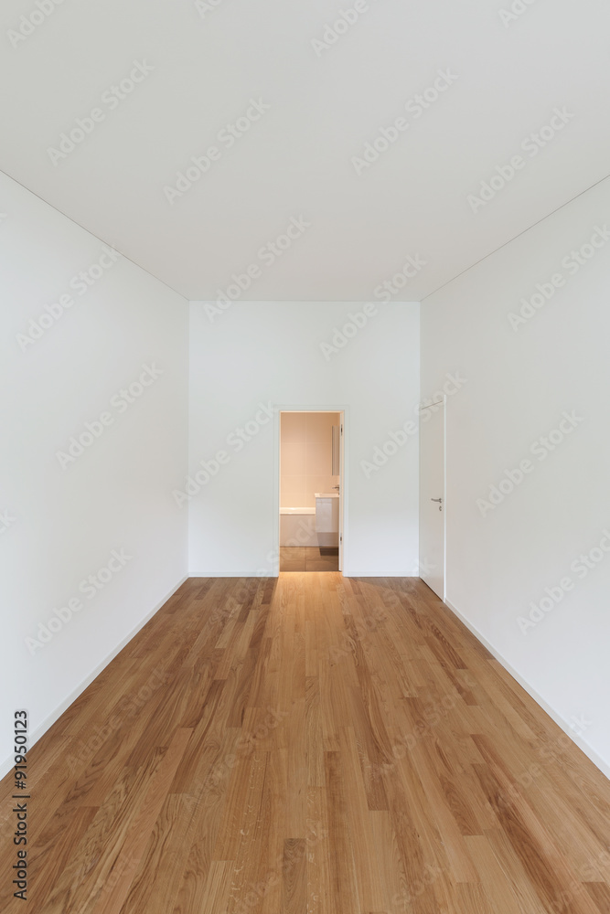 Interior of a small long empty room