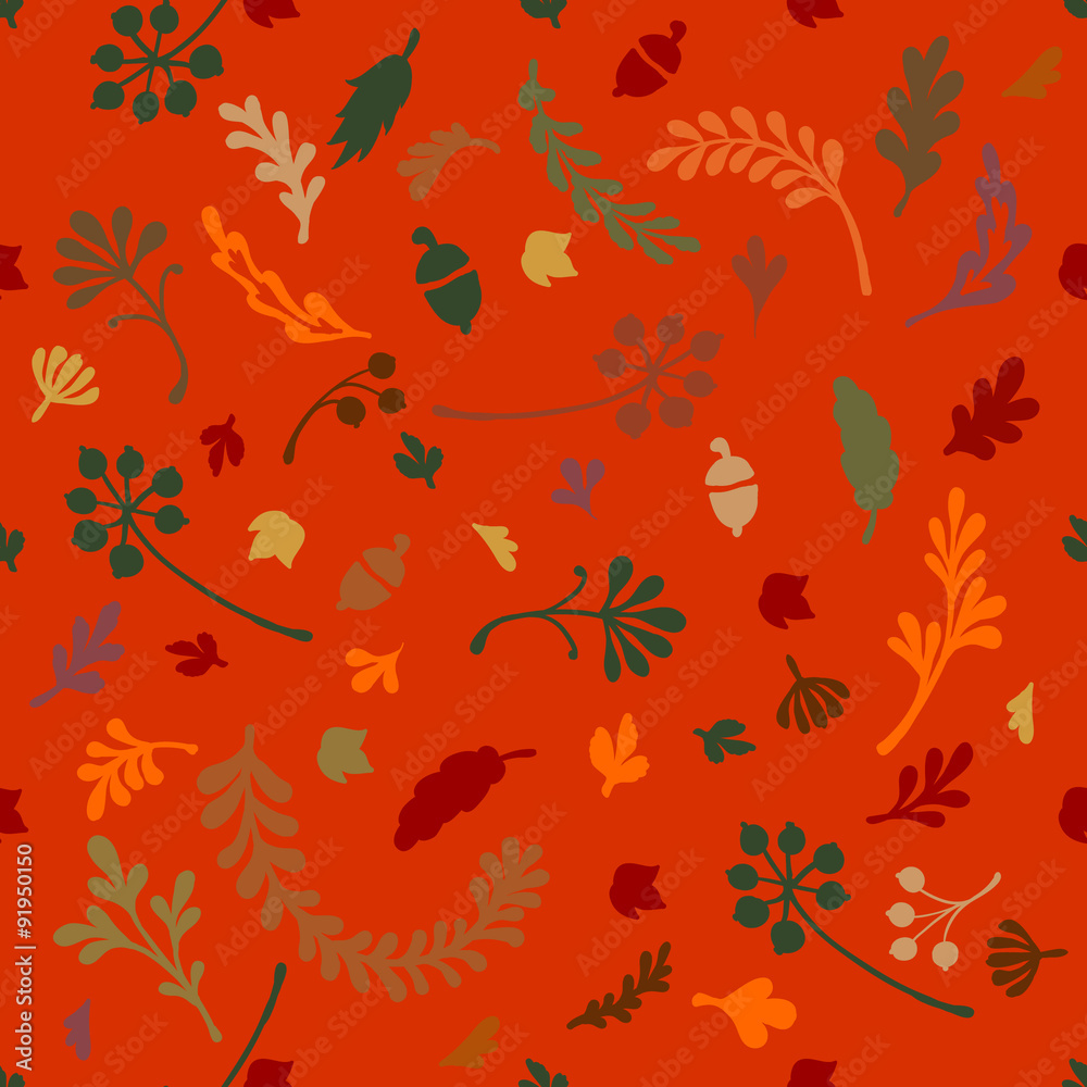 Pattern of leaves and plants. Pattern of leaves and plants.