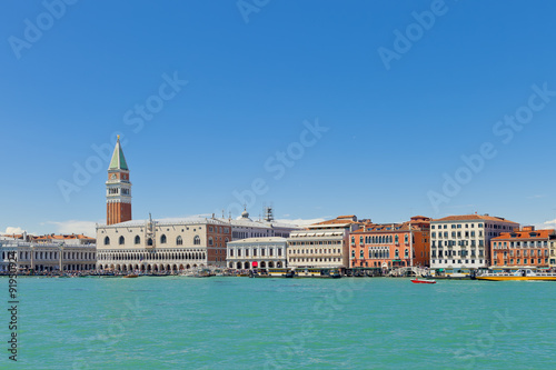 Panoramic view of Venice from the sea, Italy