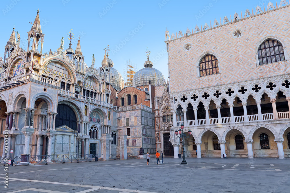 The Cathedral Basilica of Saint Mark and Doge's Palace. Venice, Italy
