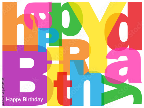 "HAPPY BIRTHDAY" Vector Card