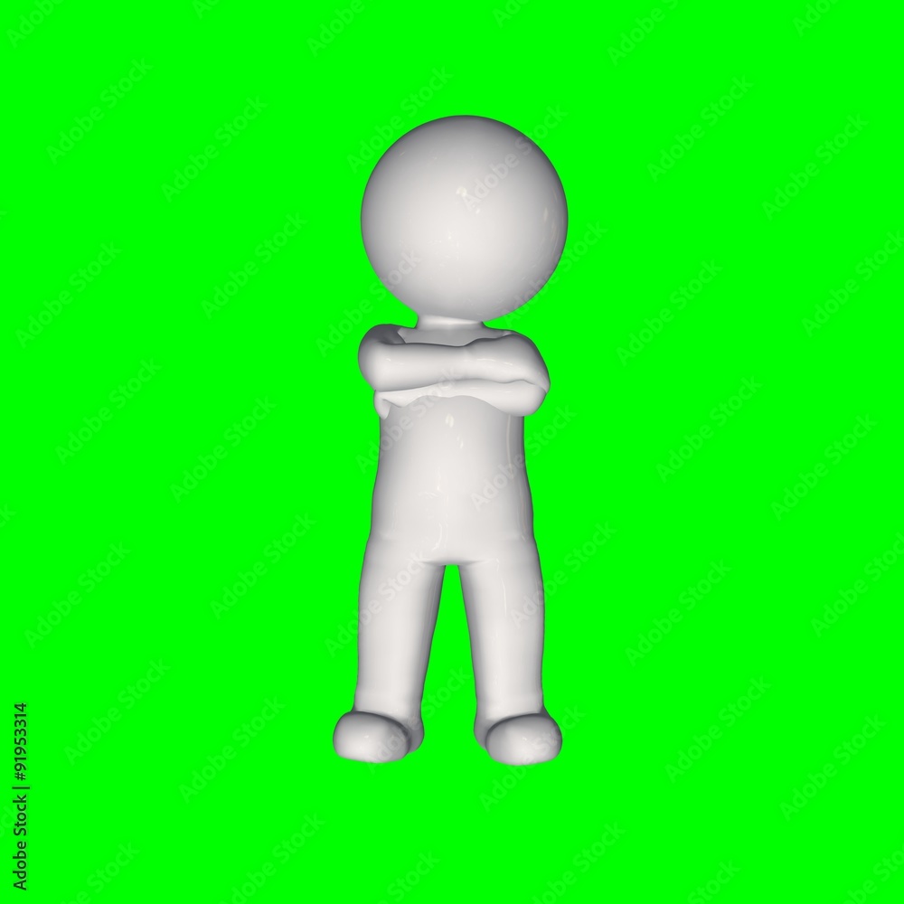 3D people - stand 2 - green screen 3D people - stand 2 - green screen