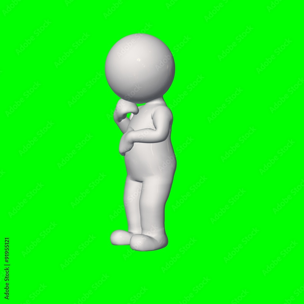 3D people - thinks 1 - green screen 3D people - thinks 1 - green screen