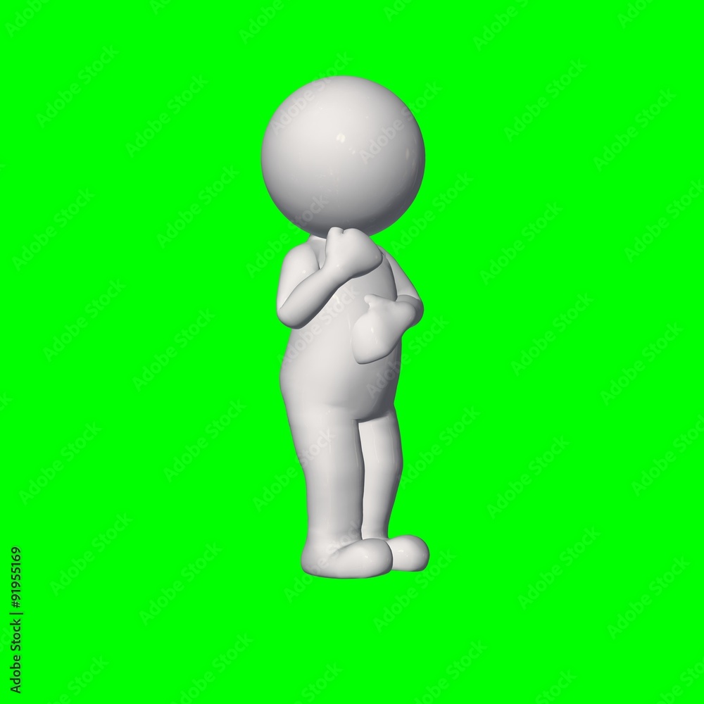 3D people - thinks 3 - green screen 3D people - thinks 3 - green screen