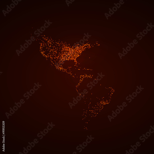 America USA light map easy all editable