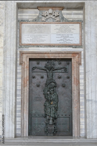 Rome. Holy Door of Papal Archbasilica of St. John in the Lateran