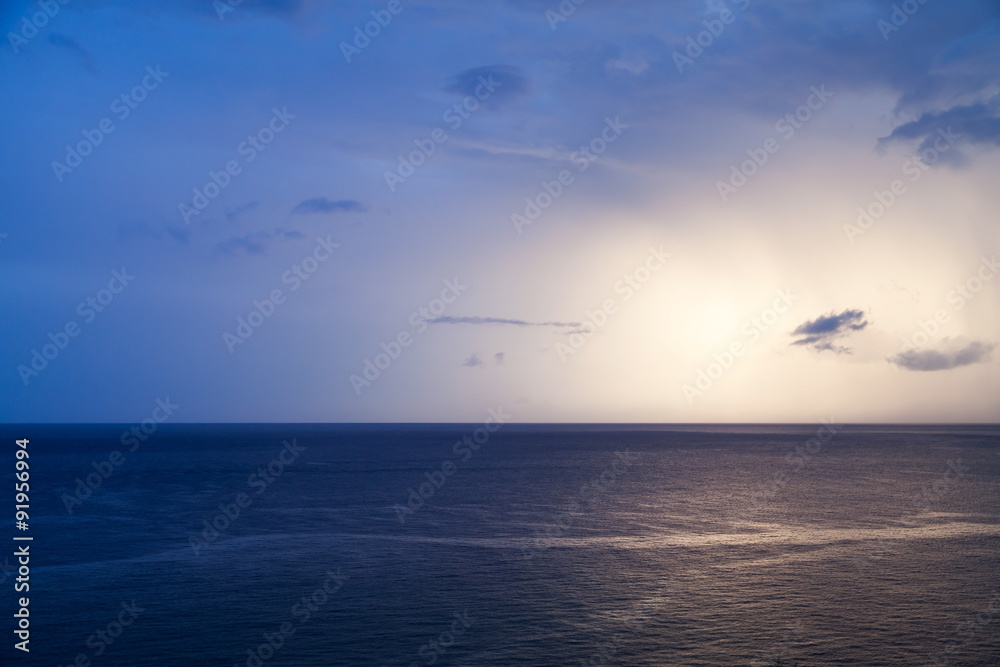 Dramatic sea landscape with sky background