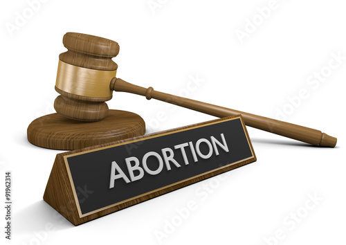 Women's rights and abortion laws legal concept photo