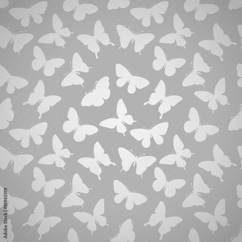 Beautiful seamless pattern with butterflies.