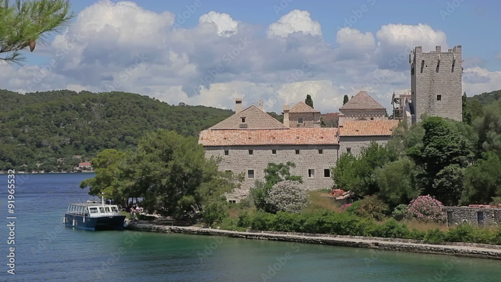 Small island on the lake in national park Mljet, Croatia Small island on the lake in national park Mljet, Croatia