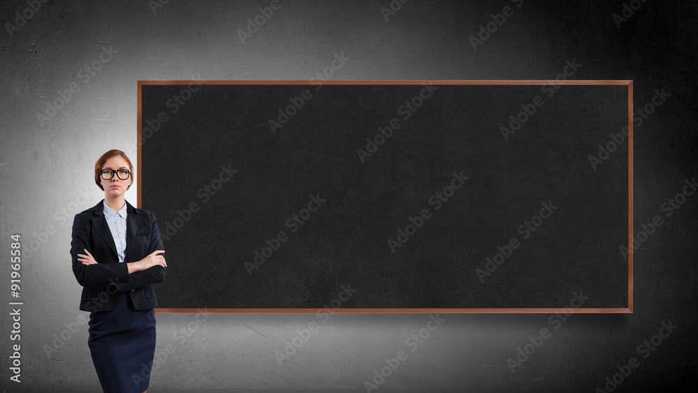 Woman at blackboard Woman at blackboard