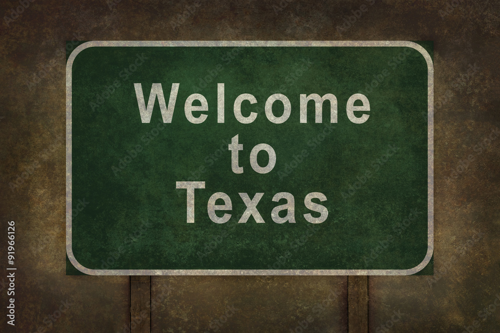 Welcome to Texas roadside sign illustration Welcome to Texas roadside sign illustration