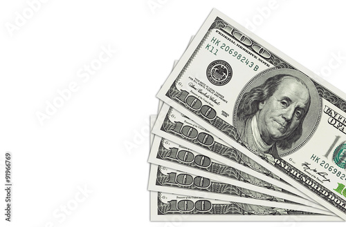 Stack of a hundred dollars bills