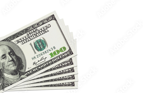 Stack of a hundred dollars bills