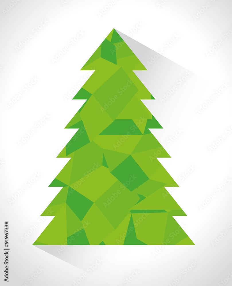 Fototapeta premium Merry christmas decorative stuffs and pine tree