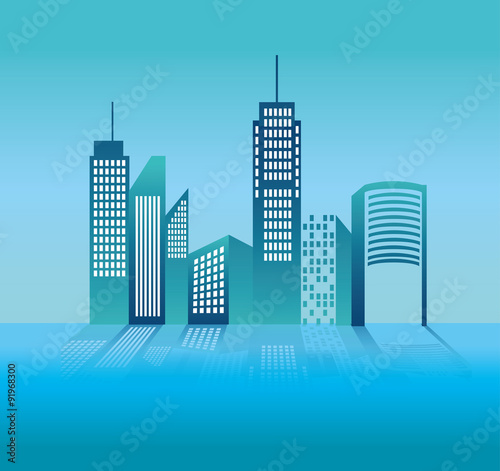 Urban city and real estate design.