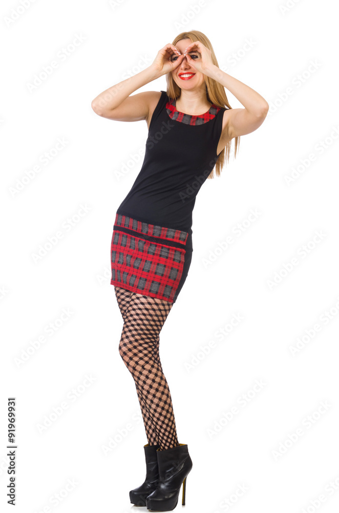 Fototapeta premium Pretty young woman isolated on white