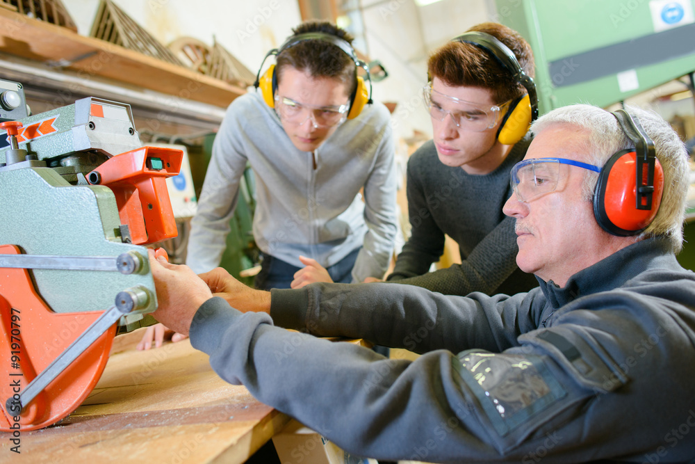 Woodwork apprenticeship Stock-Foto | Adobe Stock