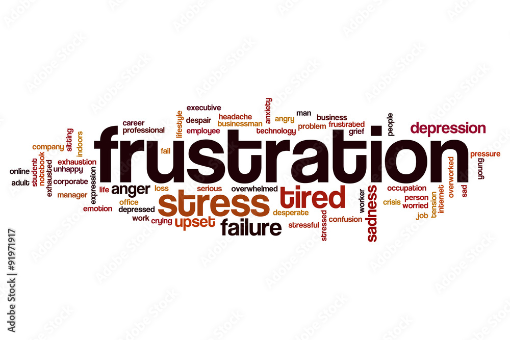 Ilustra????o do Stock Frustration word cloud concept Adobe Stock