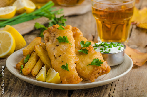 Canvas Print Fish and chips