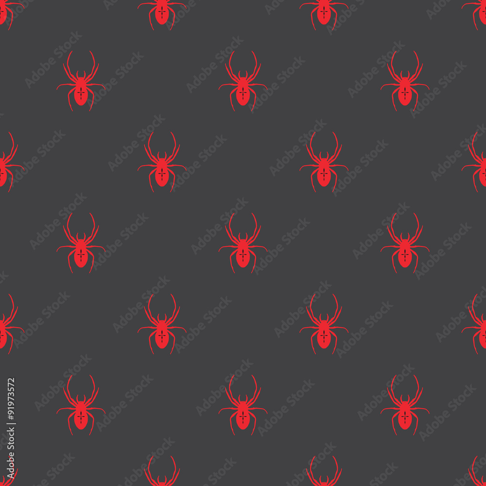 Seamless geometric pattern with a spider.