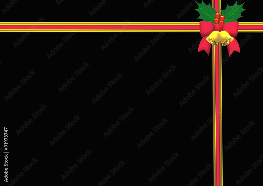 クリスマスリボンの背景 クリスマスリボンの背景
