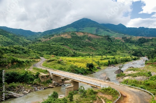 Beautiful landscape of the middle highland of Vietnam